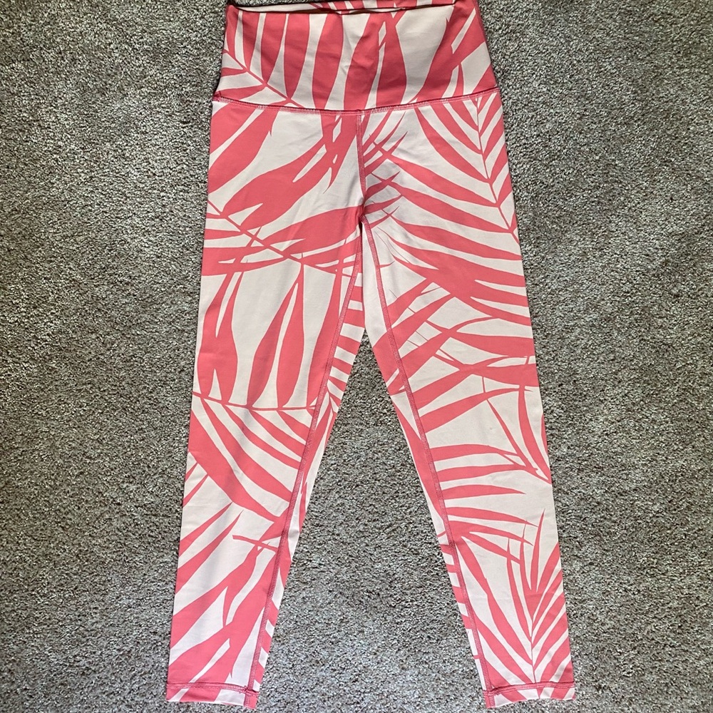 Aerie pink tropical printed leggings
